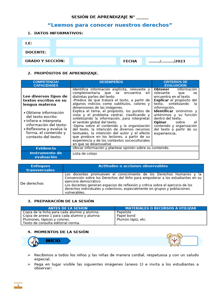 Aprendizaje de Derechos Humanos en Clase | PDF | Aprendizaje | Evaluación