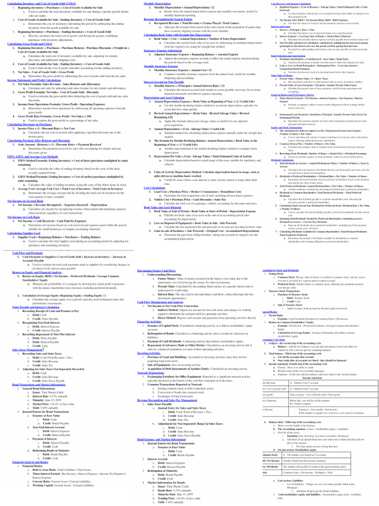 Final Cheat Sheet #1 | PDF