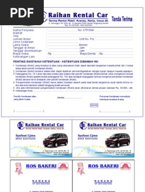 Kwitansi Rental Raihan