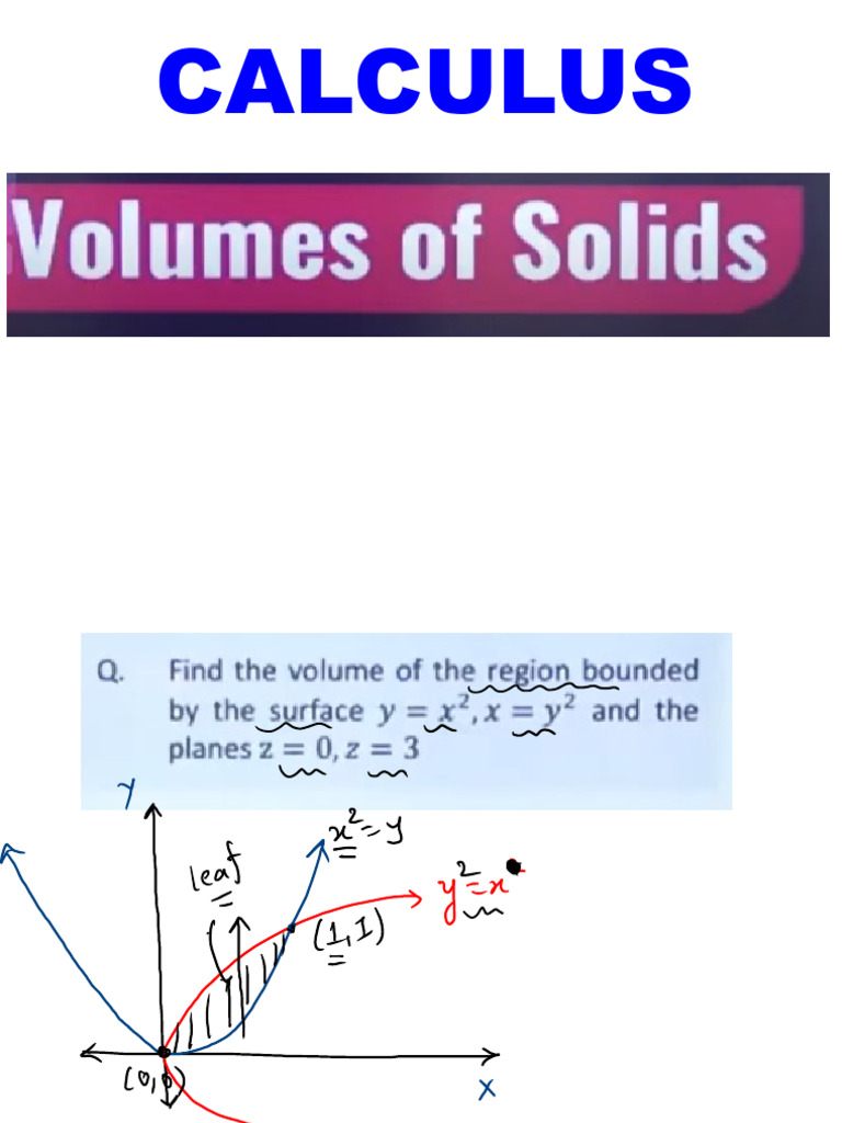 Calculus Volume of Solids | PDF