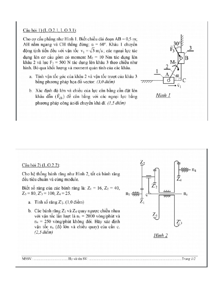 đề thi ck 202 | PDF