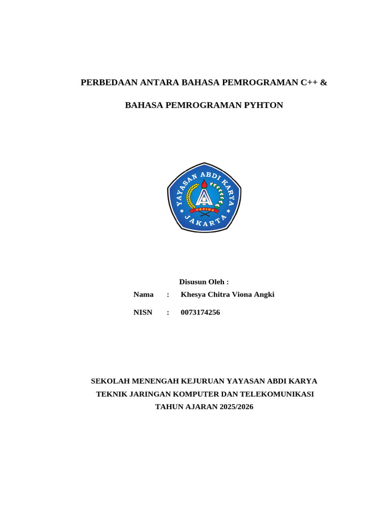 Perbandingan C++ dan Python | PDF