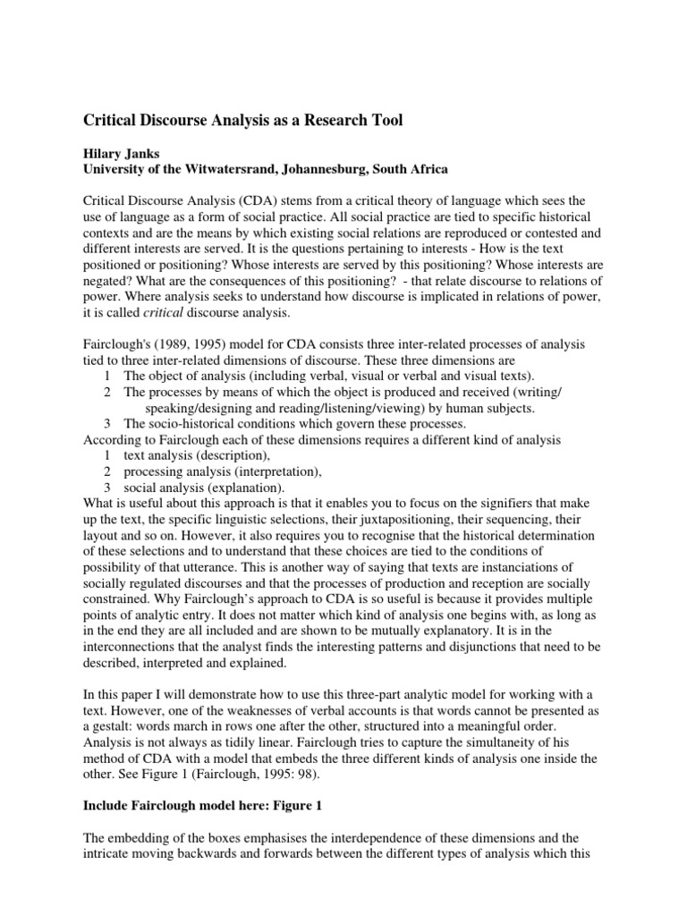 Critical Discourse Analysis Explained | PDF