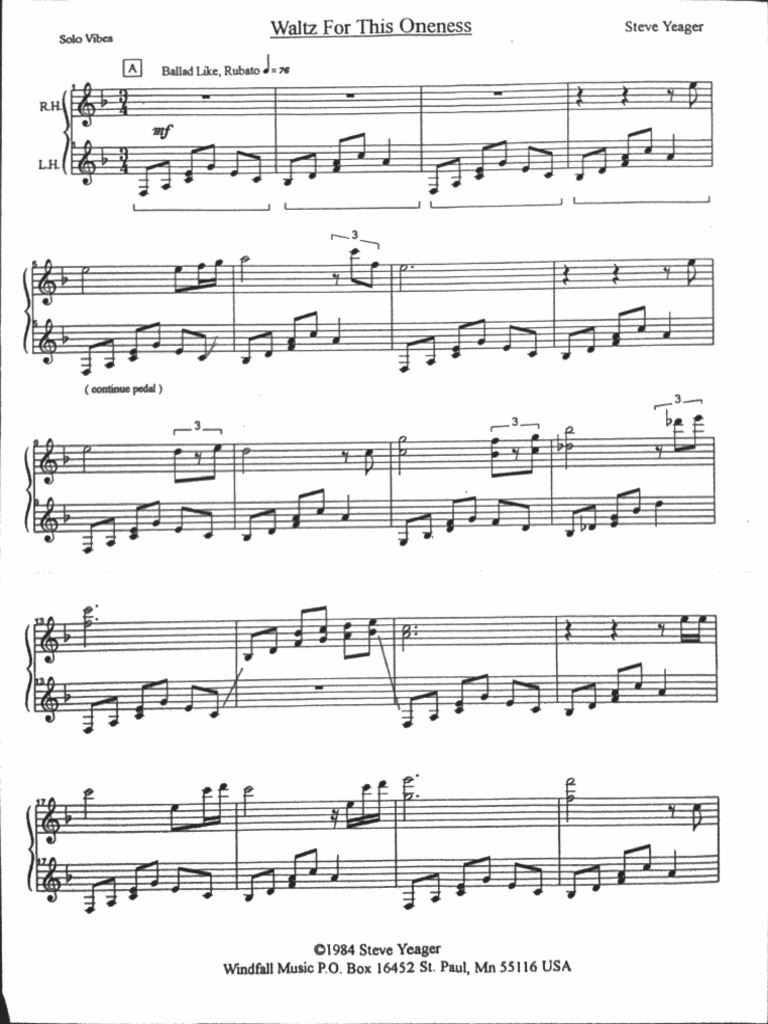 Waltz For This Oneness | PDF