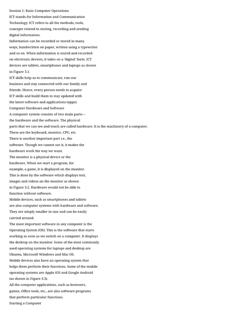Computer Hardware and Software Basics | PDF | Computer File | Operating ...