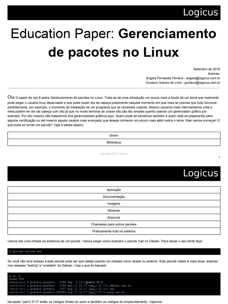 Gerenciamento de Pacotes no Linux | PDF | Linux | Distribuição Linux