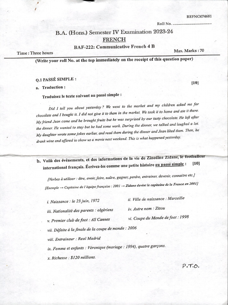 Ba - French | PDF