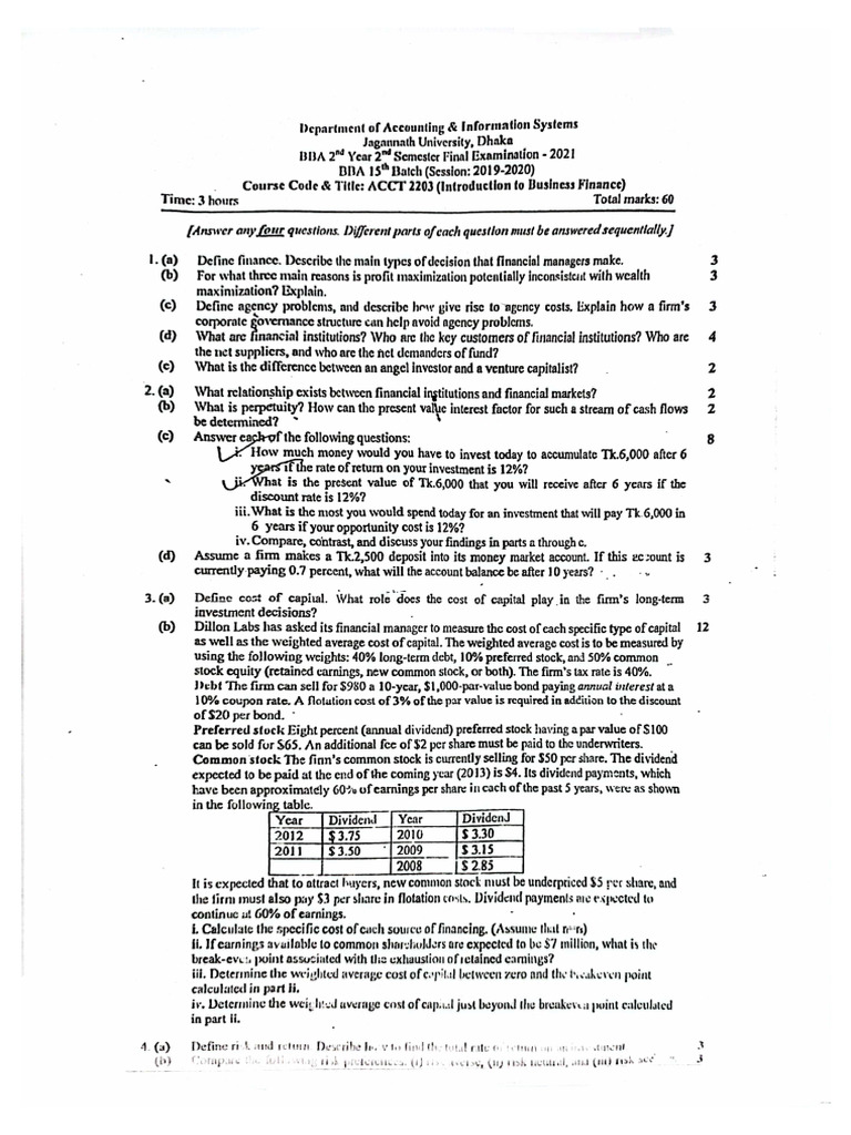 Previous 2203 - Finance | PDF