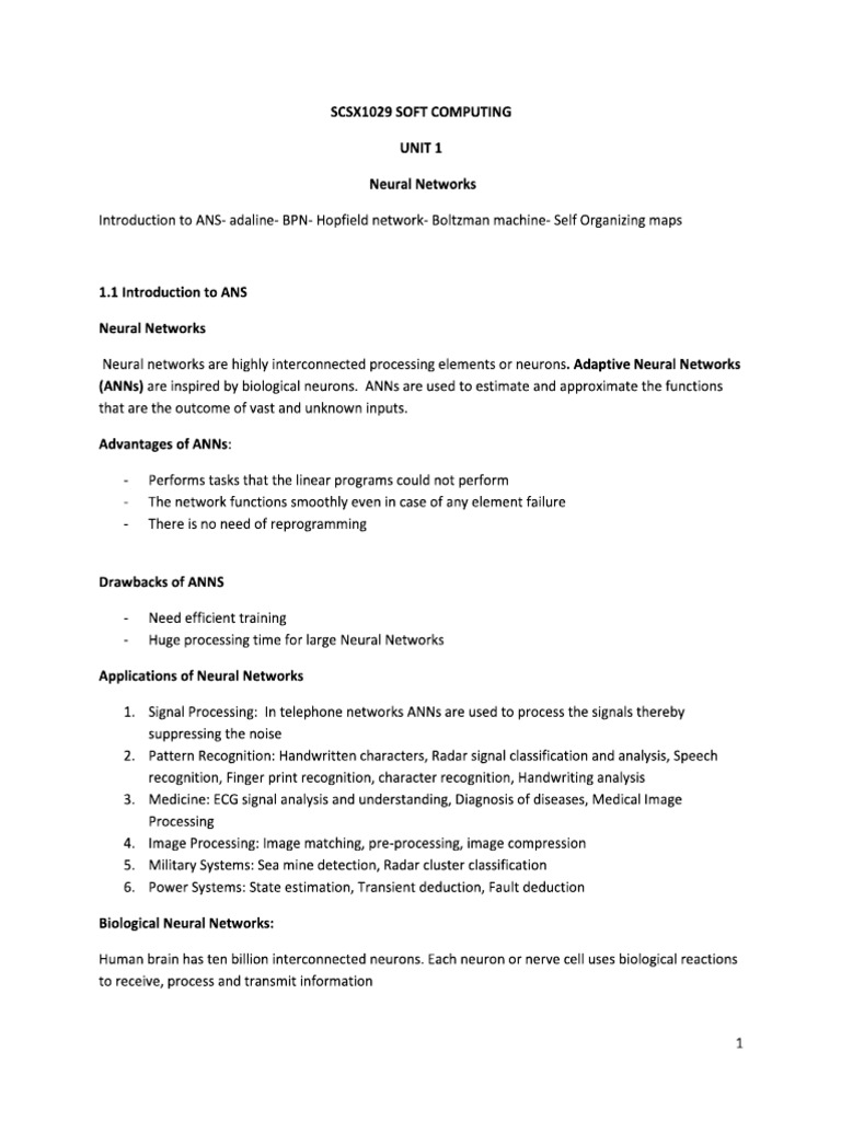 Soft Computing Notes1 | PDF