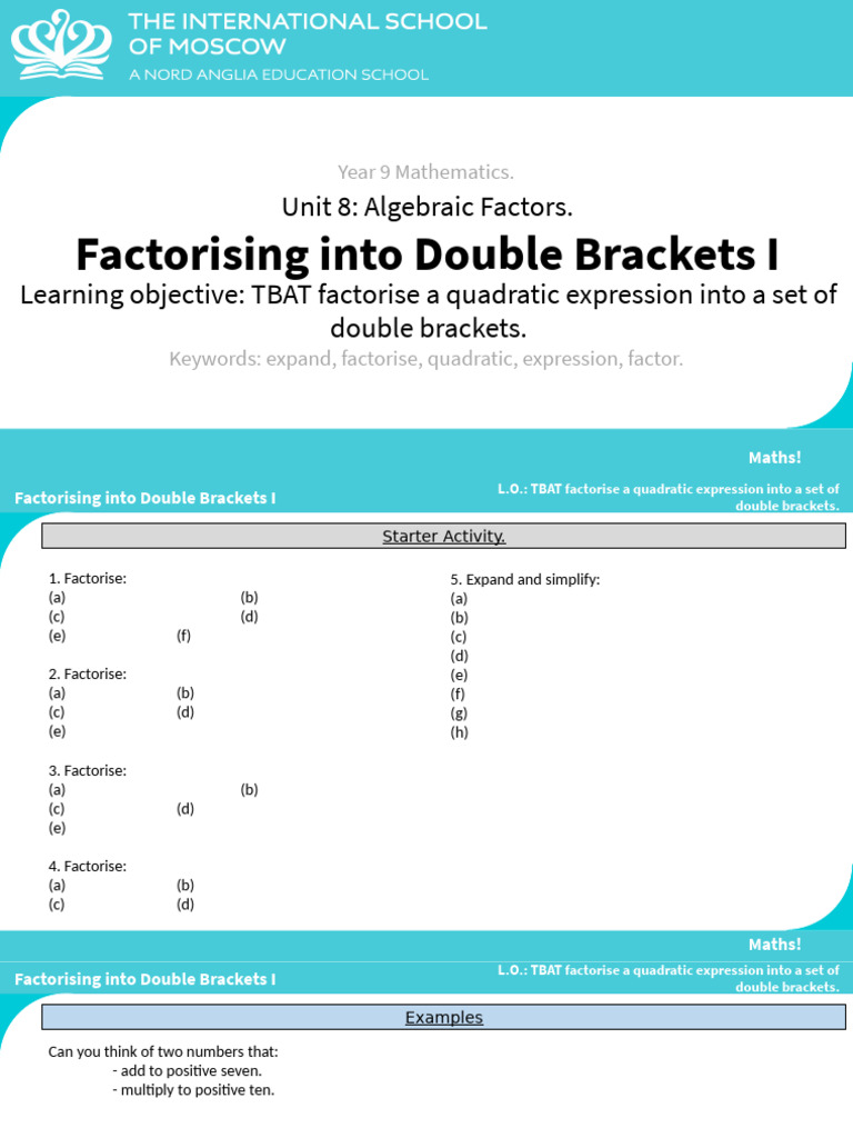 Factoring Practice: GCF, FBG, and Quadratics (Math 101) - Studocu, image size:768x1024
