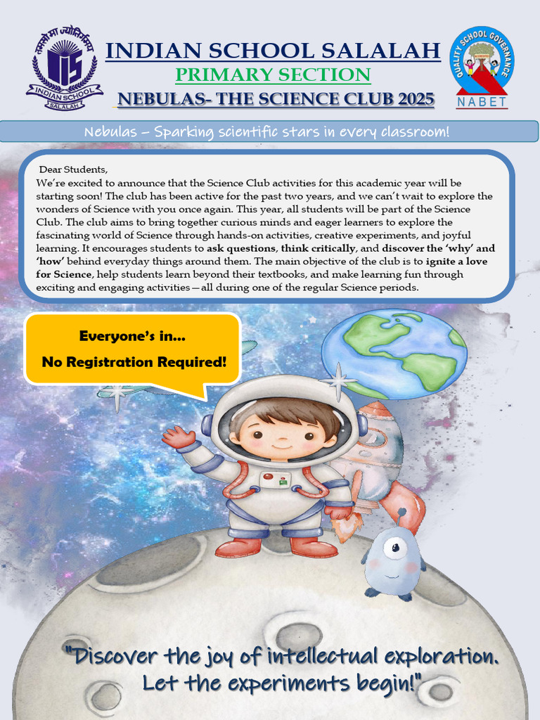 Science Club -Flyer Ay 2025 | PDF