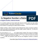 Is Negative Number A Rational Number