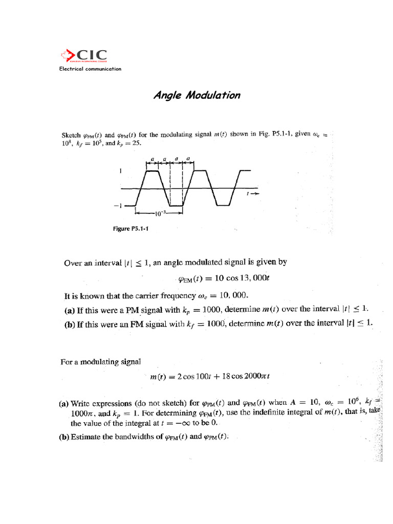 Angle Modulation | PDF