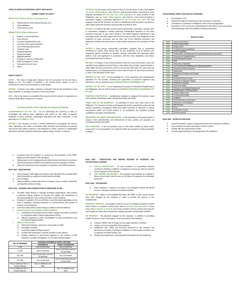 Occupational Safety and Health Overview | PDF | Occupational Safety And ...