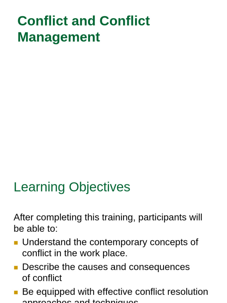 Conflict Management in the Workplace | PDF | Mediation | Arbitration