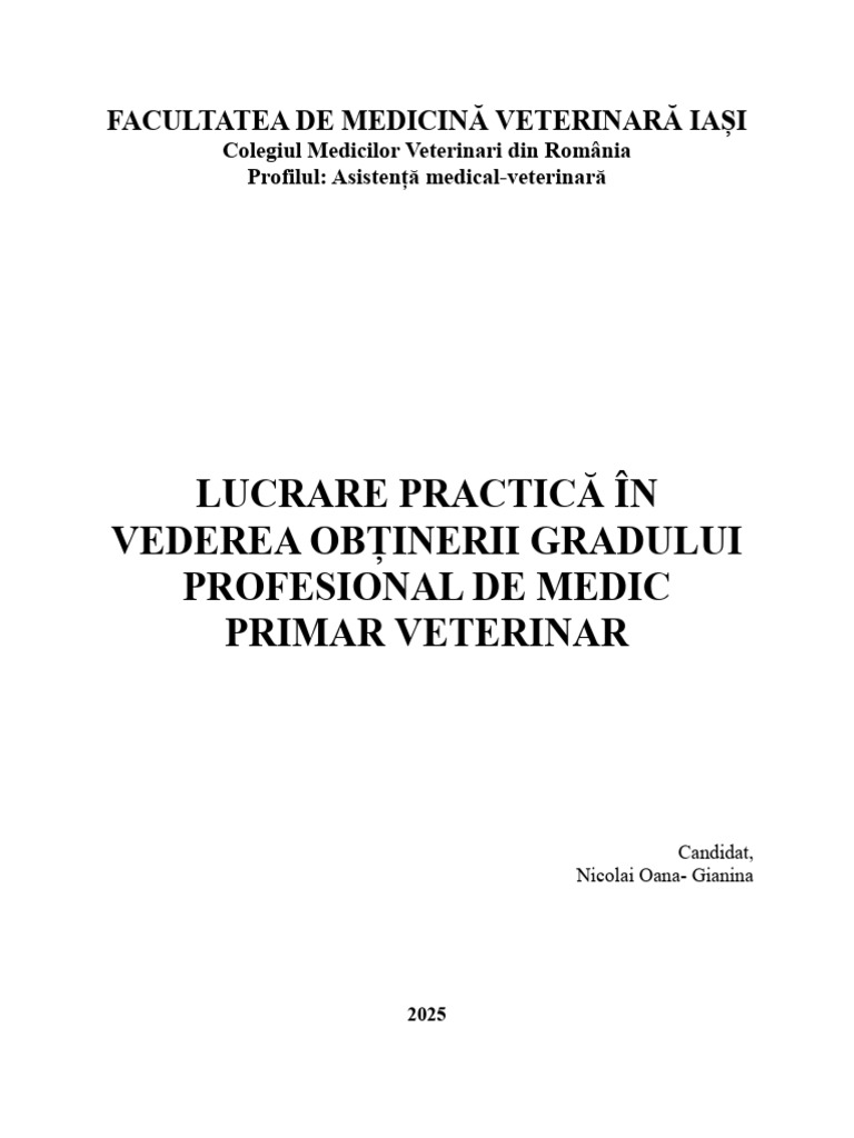 Proiect Primariat Veterinar 2025 Varooza | PDF