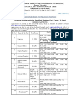 Advertisement Non-Teaching Positions 2012