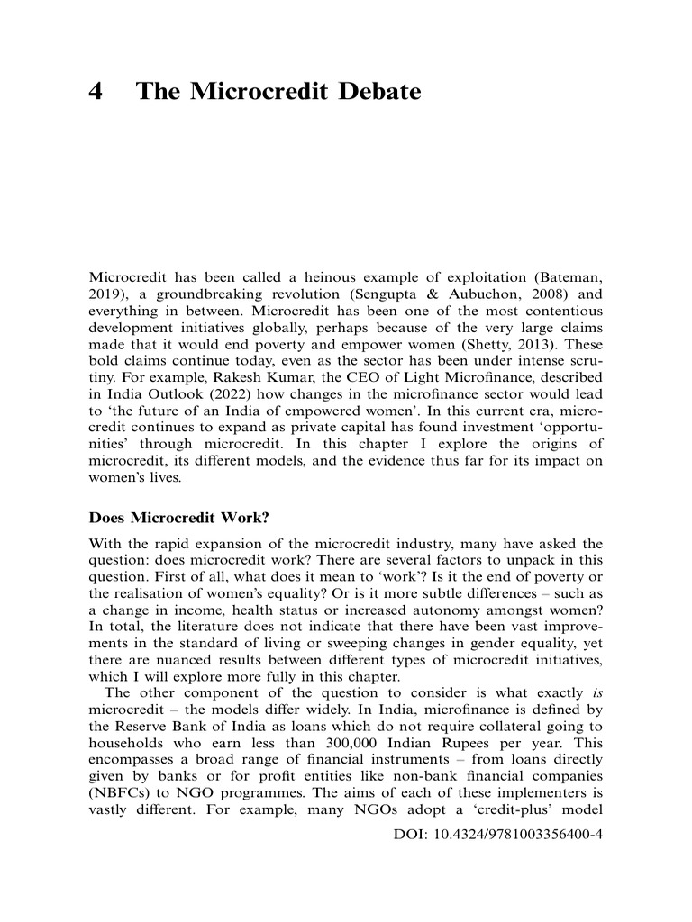 The Microcredit Debate - 24 - 11 - 18 - 14 - 25 - 15 | PDF ...