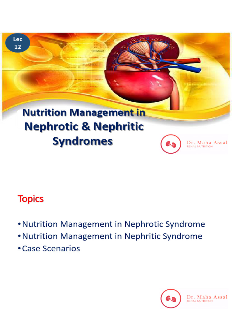 Nutrition Strategies for Kidney Syndromes | PDF | Urology | Urinary System