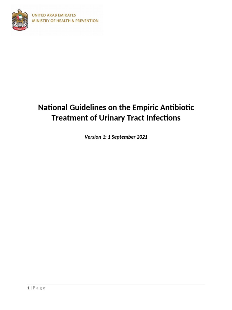 URINARY TRACT INFECTION TREATMENT GUIDELINES PDF visual data 4