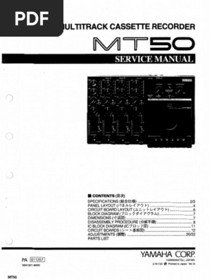 Yamaha Mt-50 | PDF