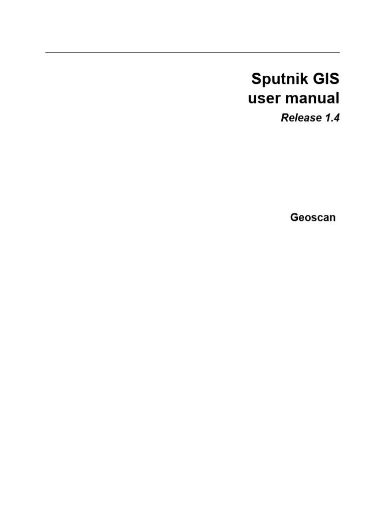 Sputnik_Manual_1.4_en | PDF | Geographic Information System | 3 D ...
