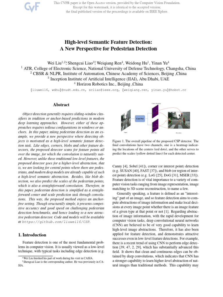 High-Level Semantic Pedestrian Detection | PDF | Computer Vision ...