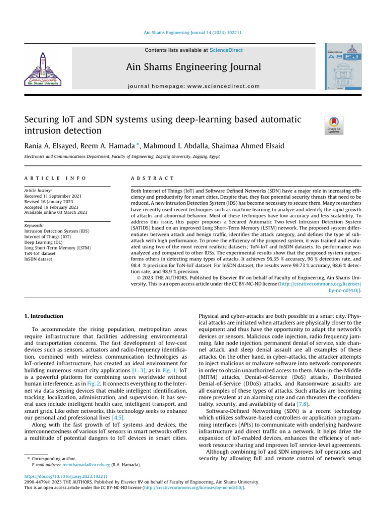 Deep Learning for IoT Intrusion Detection | PDF | Deep Learning ...
