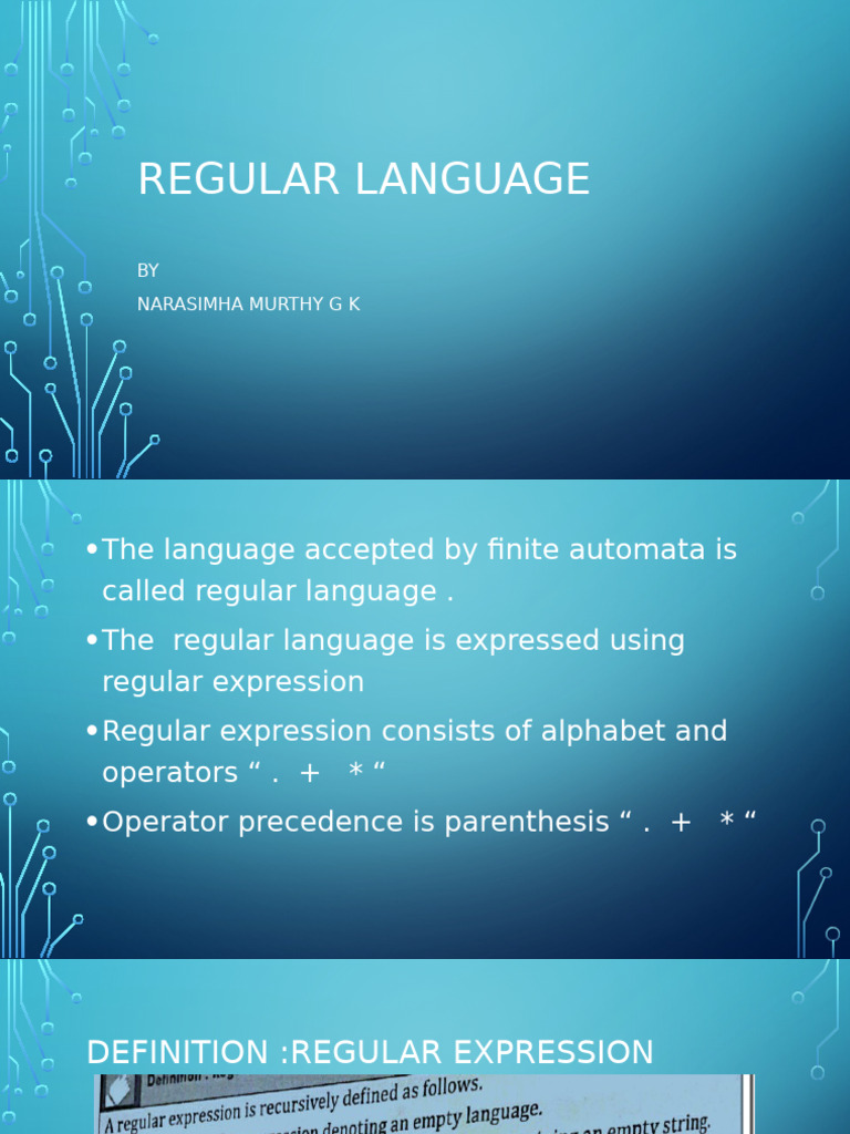 Understanding Regular Languages and Expressions | PDF