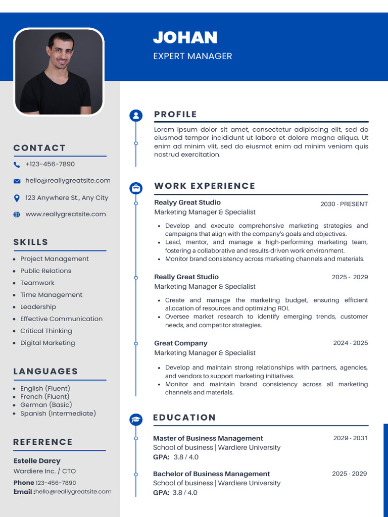 Black and White Color Blocks Marketing Resume | PDF | Marketing | Business