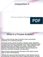 Composition II: Process Analysis Paragraph