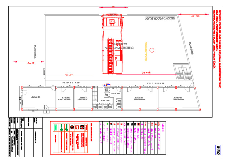 Rev.00.ummid School Fire Fighting Dimension & Evacuation Layout Plan ...