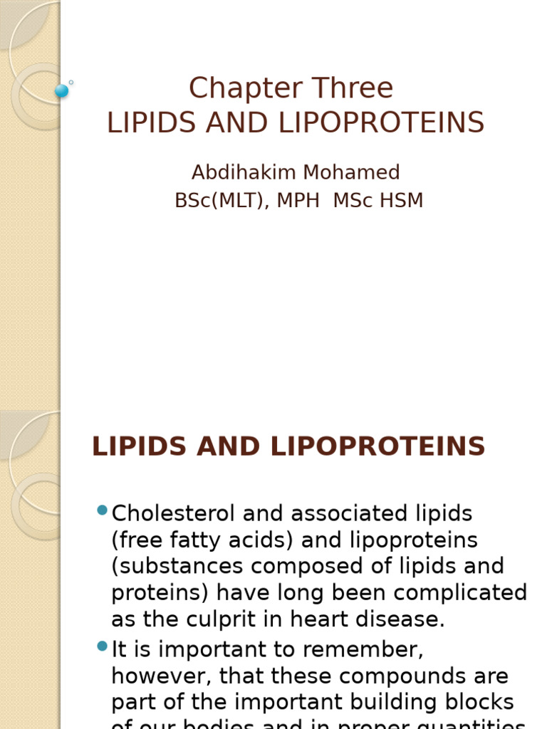 Understanding Lipids and Heart Health | PDF | Cholesterol | Lipoprotein