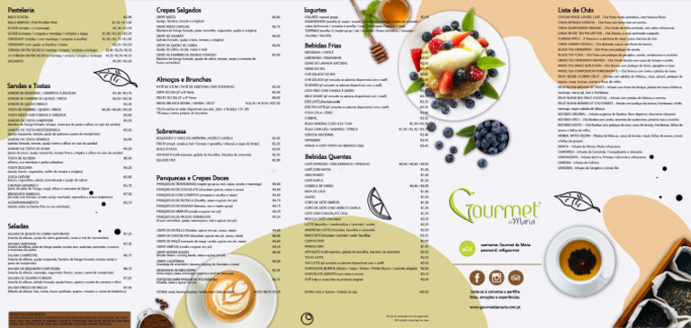 Menu Gourmet Da Maria | PDF