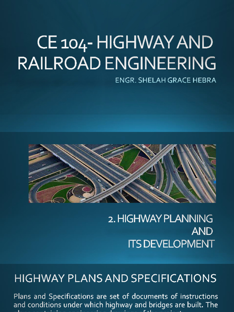 CE 104 2 - Highway Planning and Its Development 2.7 | PDF | Road ...