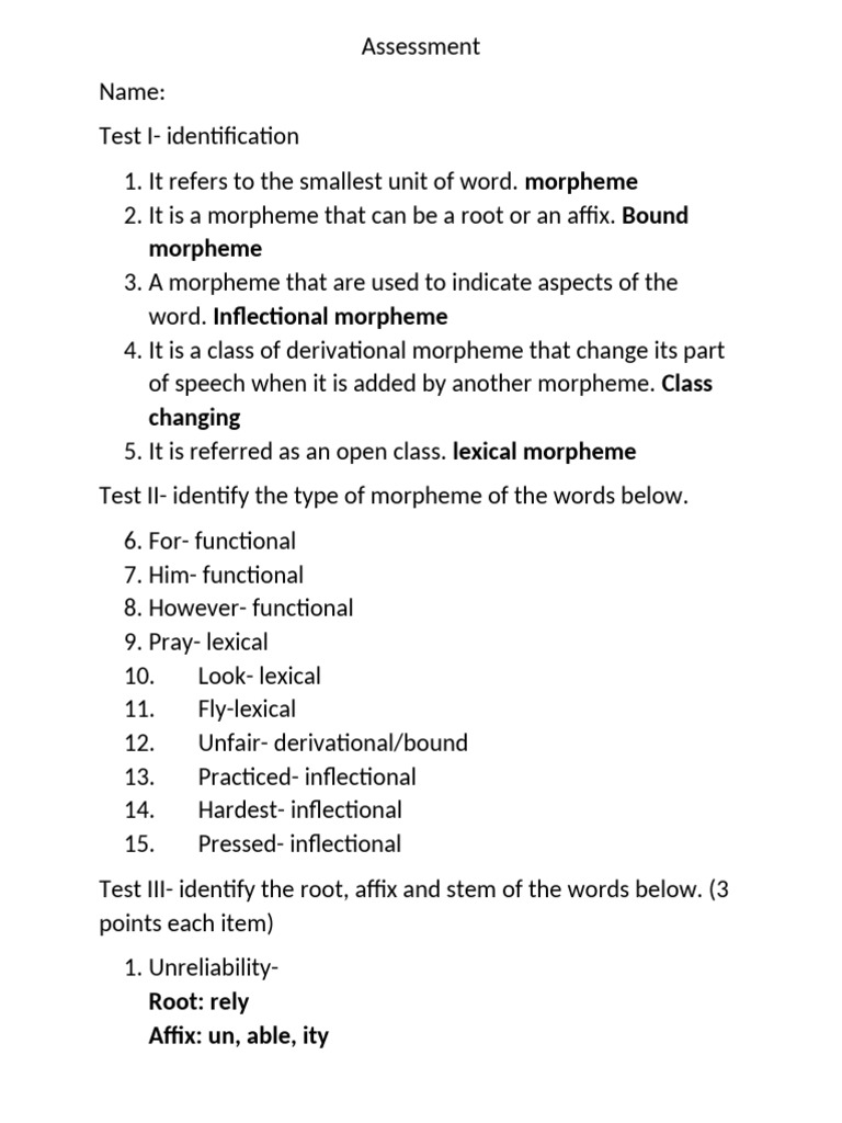 Understanding Morphemes and Their Types | PDF