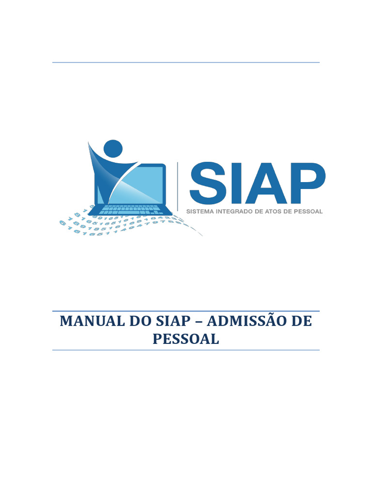 Manual SIAP: Admissão de Pessoal | PDF | Informação
