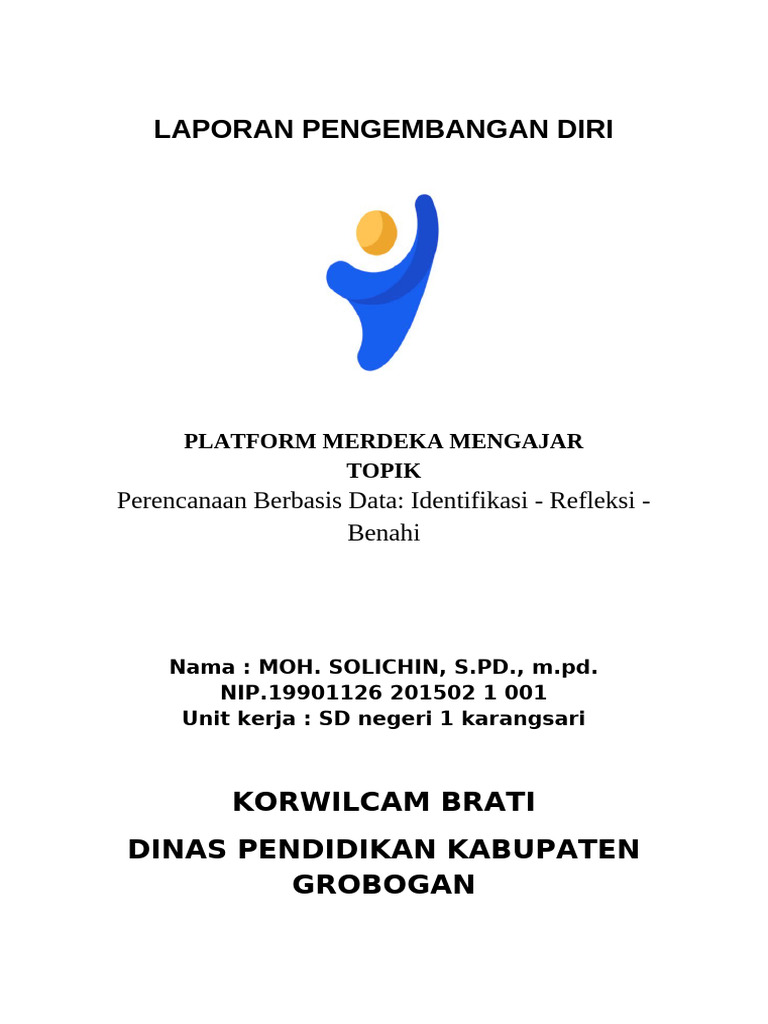 Laporan Pengembangan Diri Guru SD | PDF