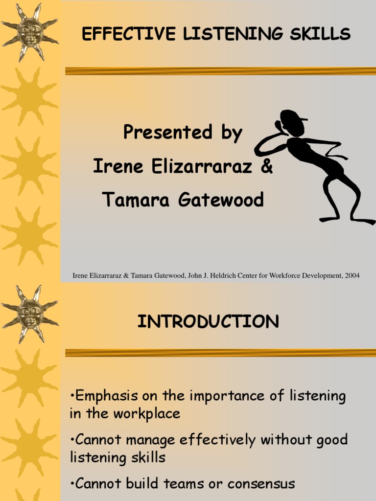 Effective Listening PPP 2 | PDF | Nonverbal Communication | Social ...