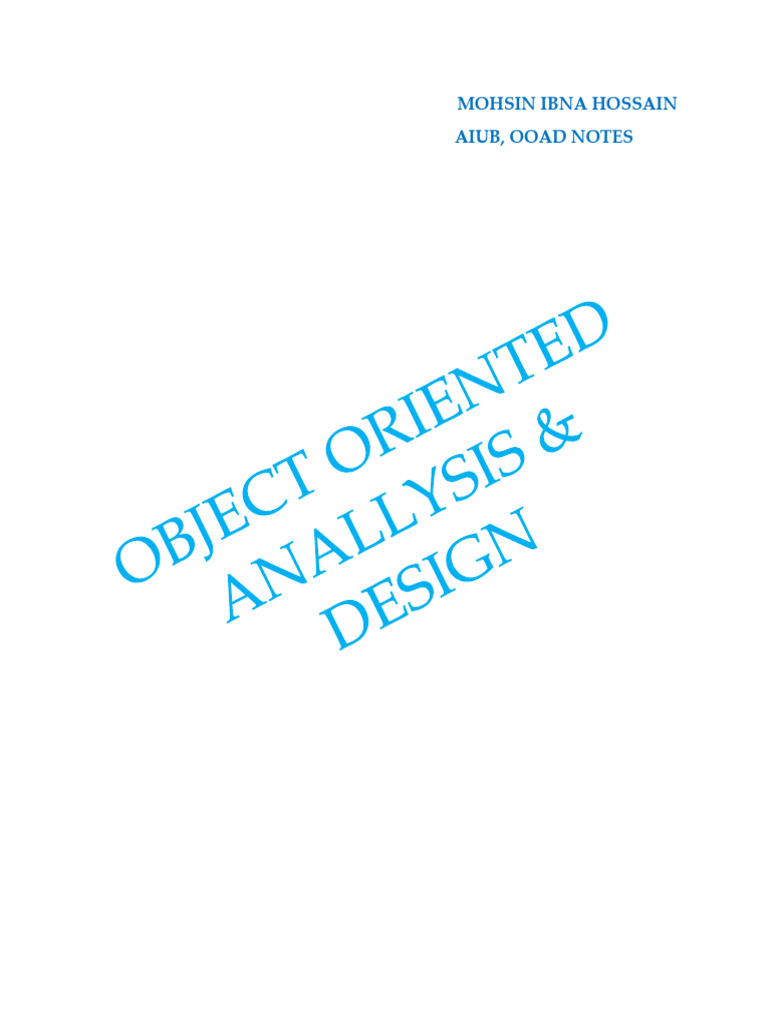 OOAD Notes for Free Download | PDF | Use Case | Class (Computer ...