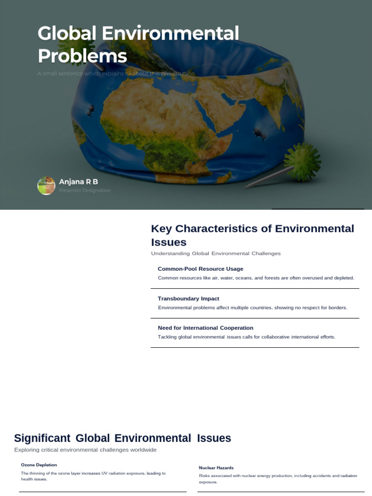 Global Environmental Problems | PDF | Ozone Depletion | Greenhouse Gas