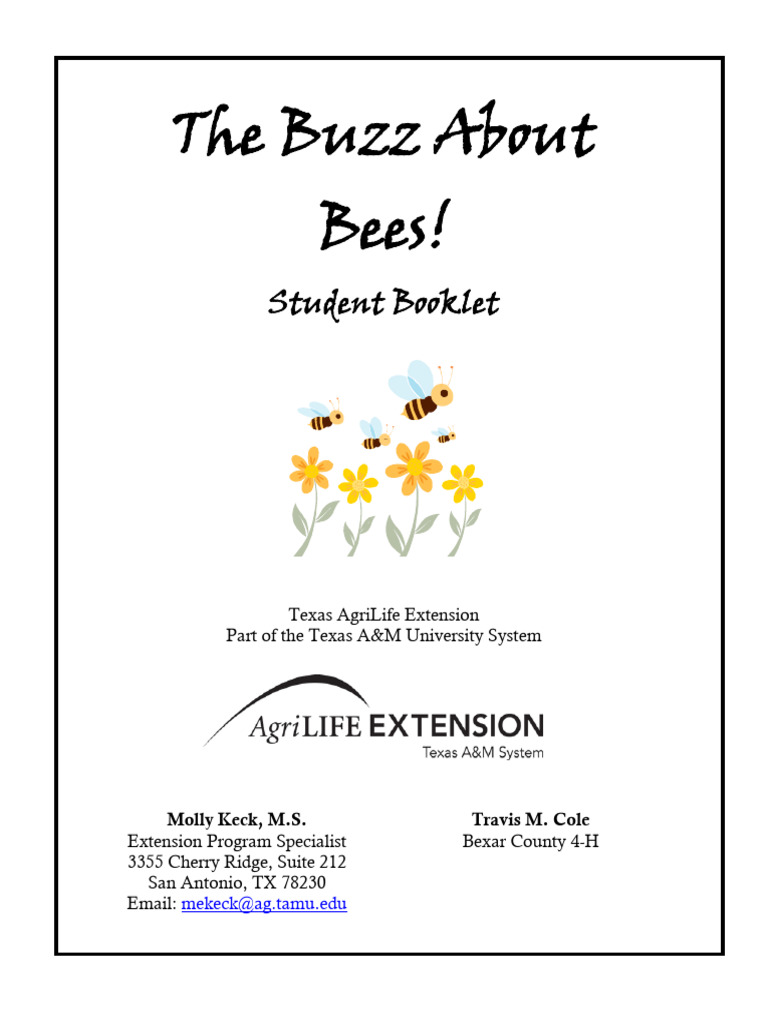 Bee Student Booklet | PDF | Honey Bee | Bees