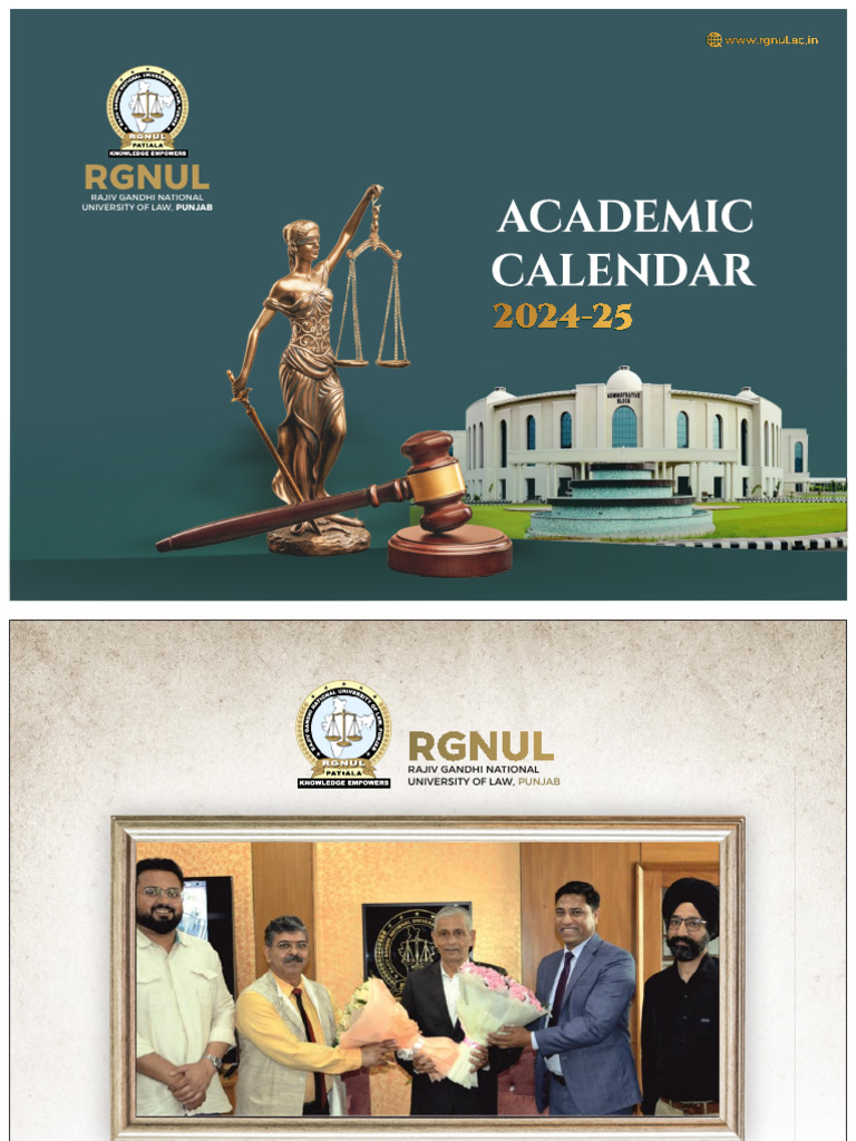 RGNUL Academic Calendar 2025 | PDF