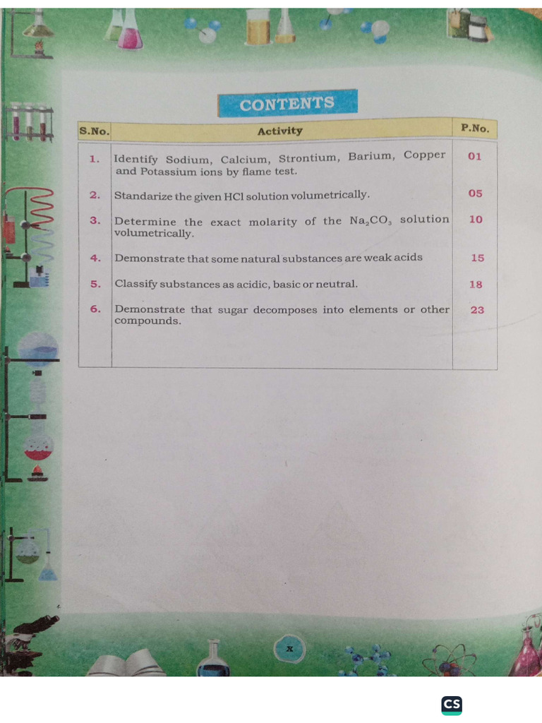 X Chemistry Practical | PDF