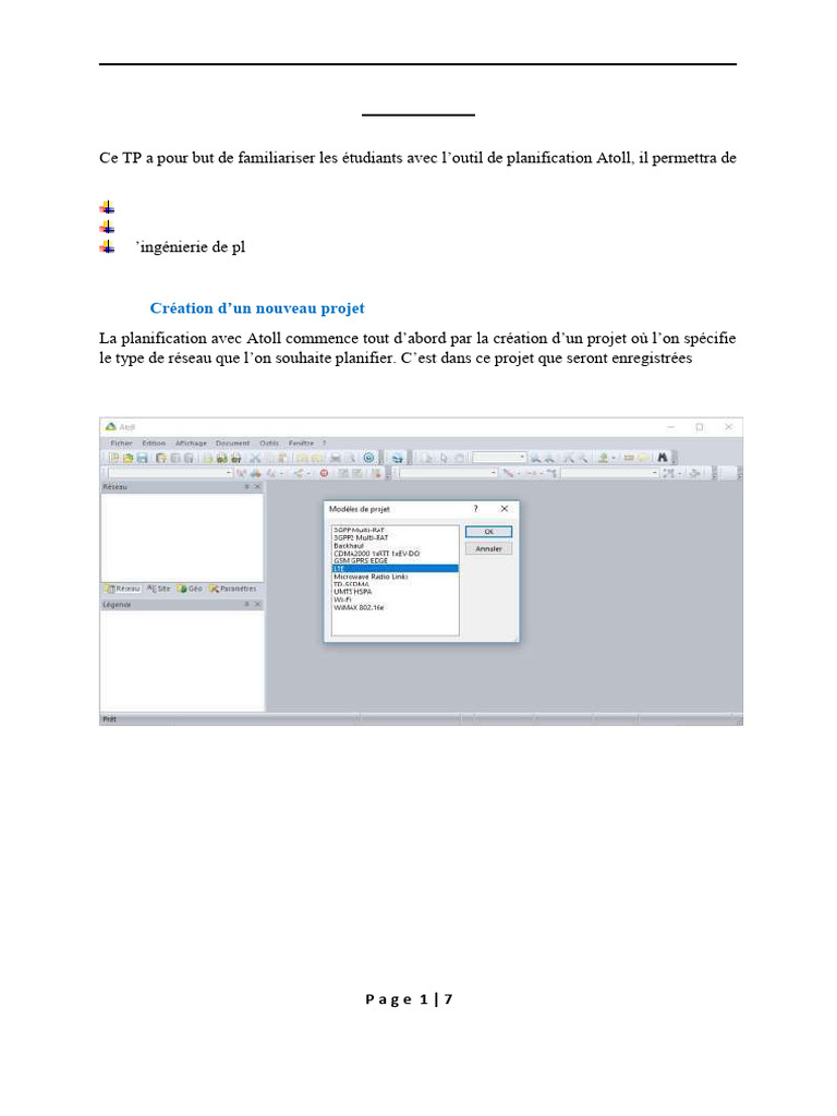 Planification Réseau Mobile avec Atoll | PDF | Sans fil | Ingénierie ...