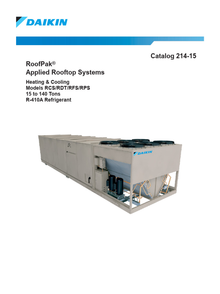 McQuay RPS RDT RFS RCS Catalog 2017 01 | PDF | Air Conditioning | Heat ...