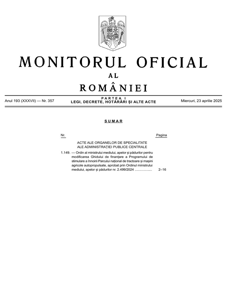 Ghid Finantare Programul Rabla Tractoare 2025 | PDF