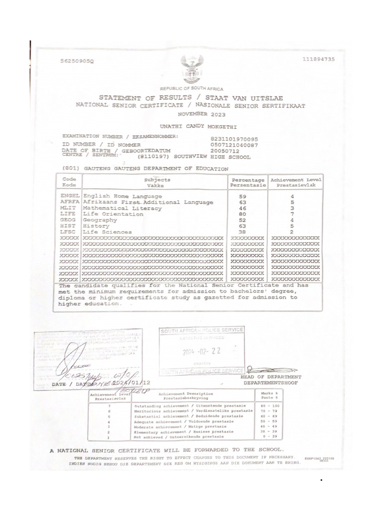 High School Certificate | PDF