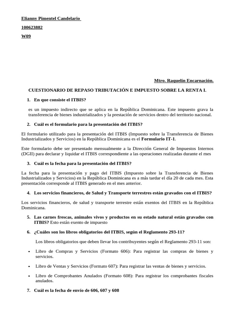 Guía Completa sobre ITBIS en RD | PDF | Impuestos | Impuesto sobre la renta