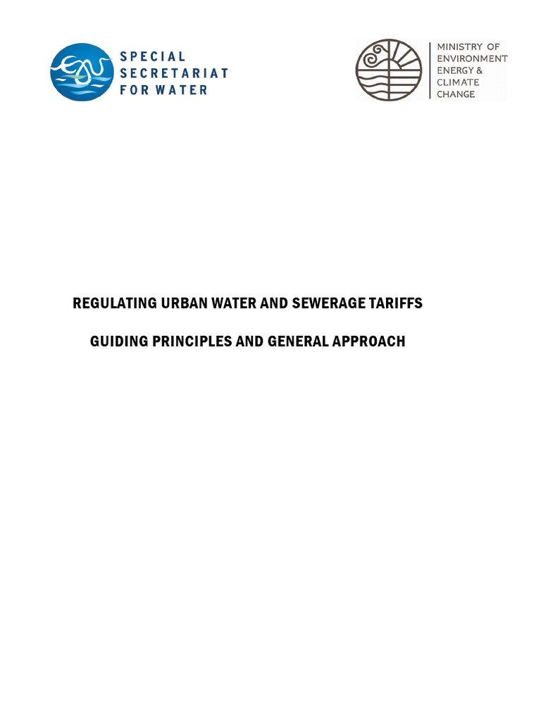 Urban Water and Sewerage Tariff Regulation | PDF | Cost Of Capital ...